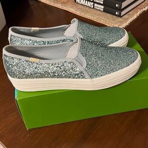 Keds Kate Spade triple decker KS glitter size 9.5. Brand new in the box.